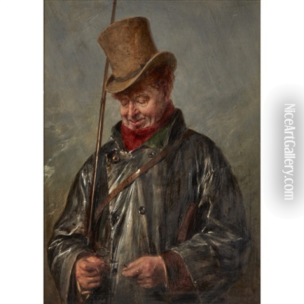 An Irish Angler Oil Painting - Nicol Erskine
