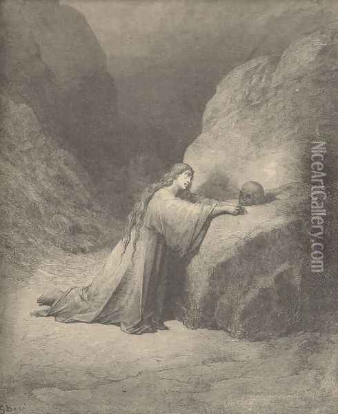 Mary Magdalene Oil Painting - Gustave Dore