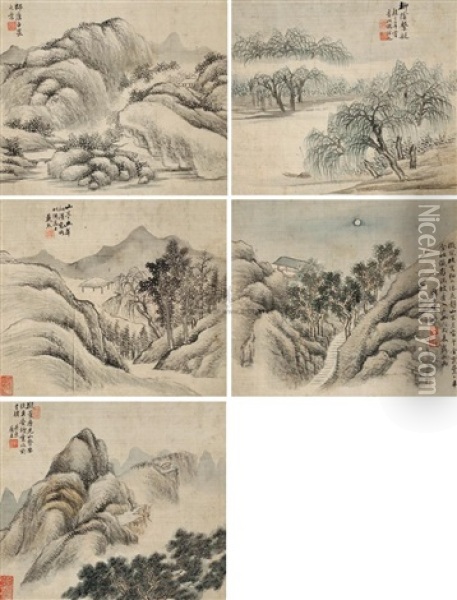 Landscape (album W/8 Works) Oil Painting -  Dai Xi