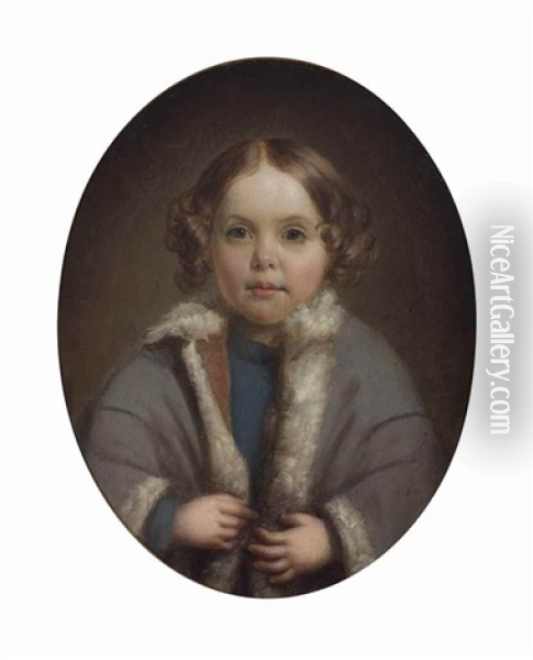 Portrait Of Anna Maria Warner Oil Painting - Samuel Hayden Sexton