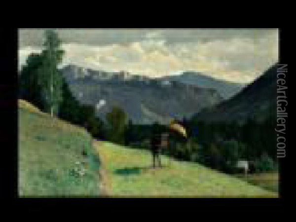 Der Maler Im Gebirge Oil Painting - Heinrich Gogarten