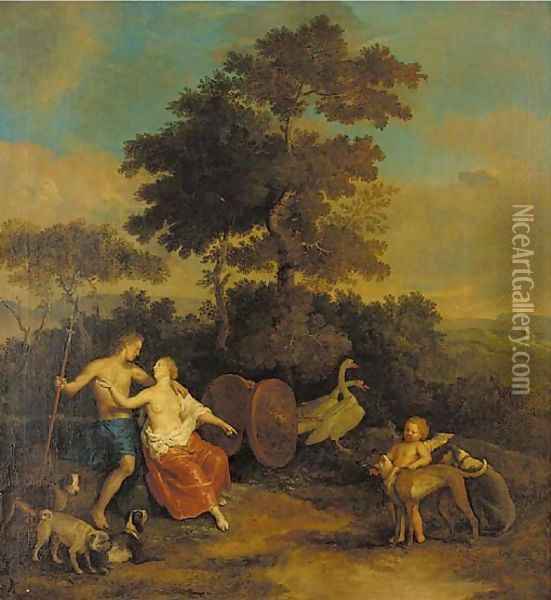 Venus and Adonis Oil Painting - Gerard Hoet