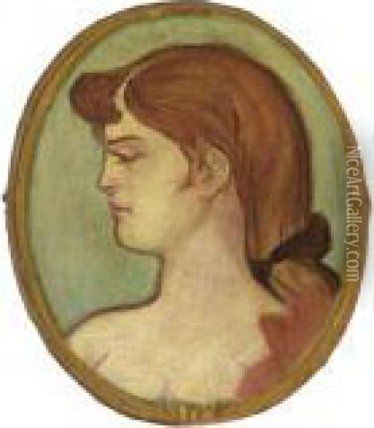 Portrait De Femme De La Maison De La Rue D'amboise Oil Painting - Henri De Toulouse-Lautrec
