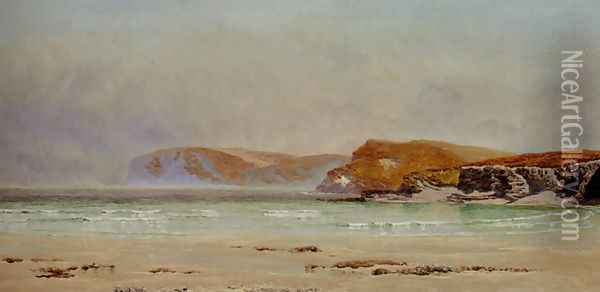 Harlyn Sands Oil Painting - John Edward Brett