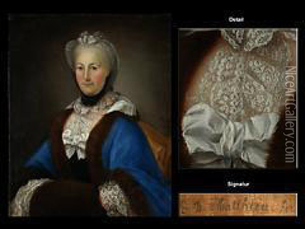 Portrait Einer Adeligen Dame Oil Painting - Georg David Matthieu