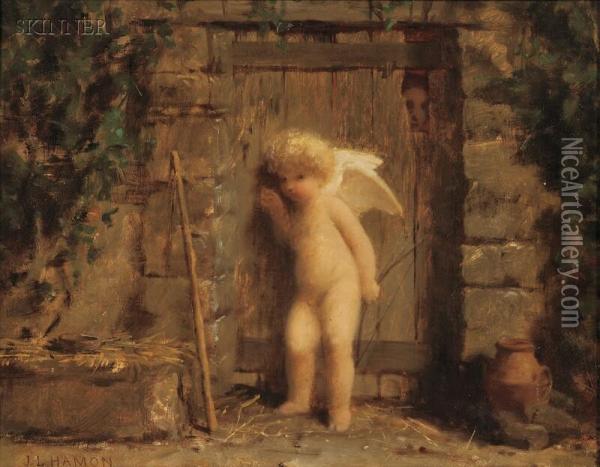 Cupid At The Door Oil Painting - Jean-Louis Hamon