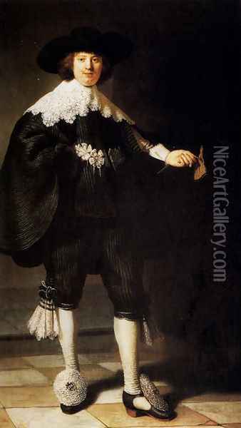 Portrait Of Maerten Soolmans Oil Painting - Rembrandt Van Rijn