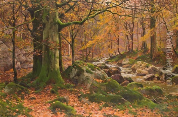 Herbst Am Waldbach Oil Painting - Walter Moras