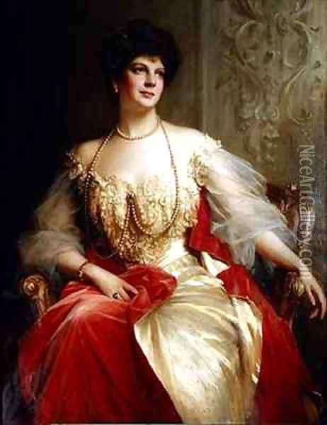 Lady Forbes Leith 1872-1930 Oil Painting - Sir Samuel Luke Fildes