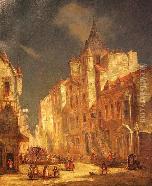 The Royal Mile Oil Painting - James Holland