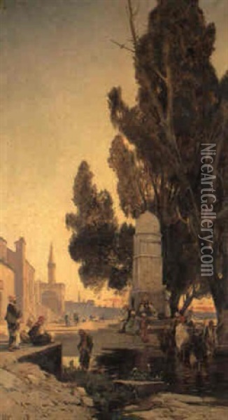 Mattina Al Cairo Oil Painting - Hermann David Salomon Corrodi