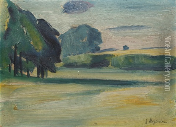 A Rural Landscape (4 Works) Oil Painting - Heinrich Stegemann