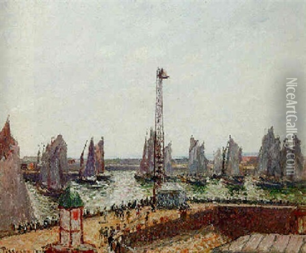 Avant-port Et Anse Des Pilotes, Le Havre Oil Painting - Camille Pissarro