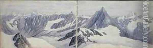 View from the Breithorn Oil Painting - Arthur Cust
