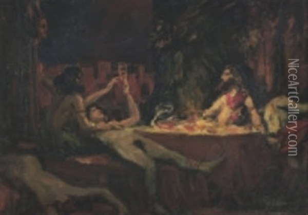Sodom Oil Painting - Gottfried Kallstenius