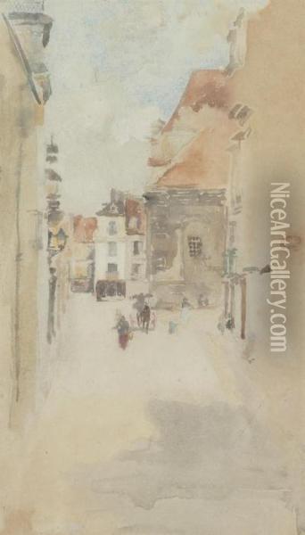 Street Scene Oil Painting - James Abbott McNeill Whistler
