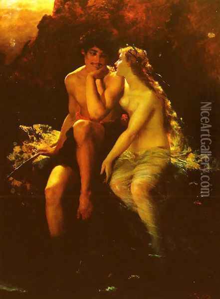 Romantic Idyll Oil Painting - Wilhelm Kray