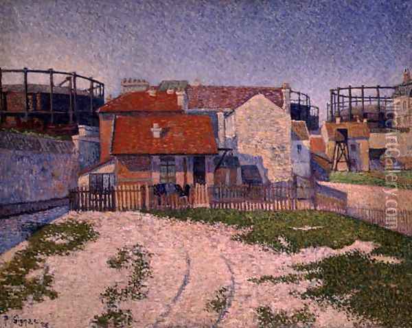 Gasometers at Clichy, 1886 Oil Painting - Paul Signac