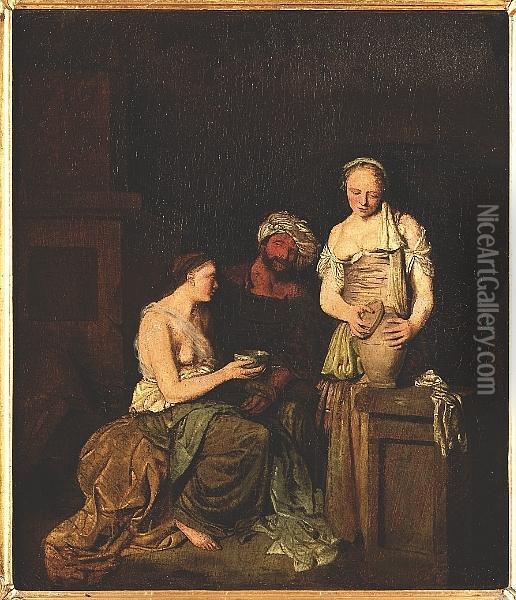 Lot And His Daughters Oil Painting - Cornelis (Pietersz.) Bega