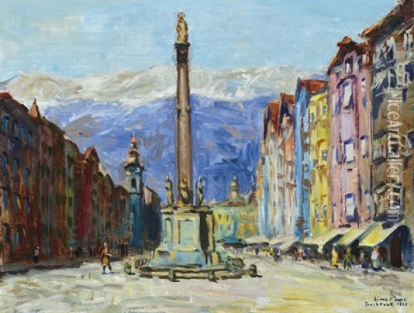 Innsbruck Oil Painting - Lajos Gimes