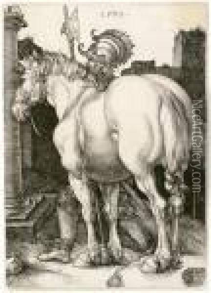 Das Grosse Pferd Oil Painting - Albrecht Durer