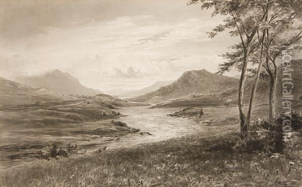 Squr Nan Gillean From Sligachen, Skye Oil Painting - Finlay Mackinnon