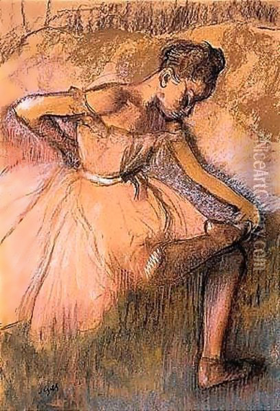 Danseuse Rose Oil Painting - Edgar Degas