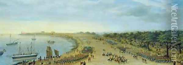 The Arrival of the Allied Army at Itapiru Paraguay 1866 Oil Painting - Candido Lopez