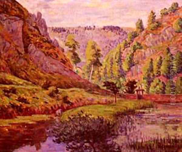 La Vallee De Daoulas Oil Painting - Emile Alfred Dezaunay