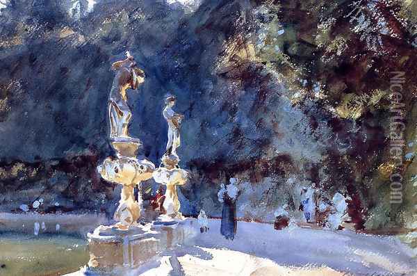 Florence: Fountain, Boboli Gardens Oil Painting - John Singer Sargent