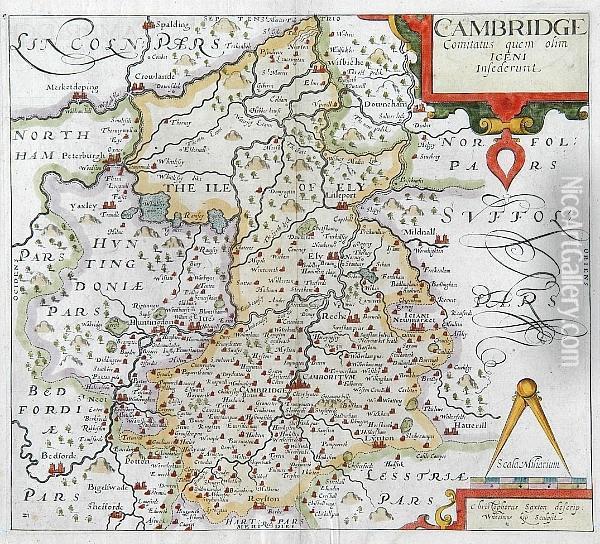 Cambridgeshire 1637 Oil Painting - William Kip