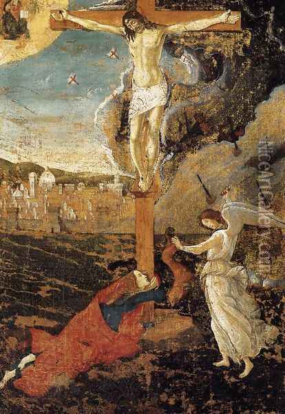 Crucifixion c. 1497 Oil Painting - Sandro Botticelli