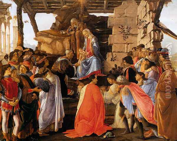 Adoration of the Magi (Adorazione dei Magi) Oil Painting - Sandro Botticelli