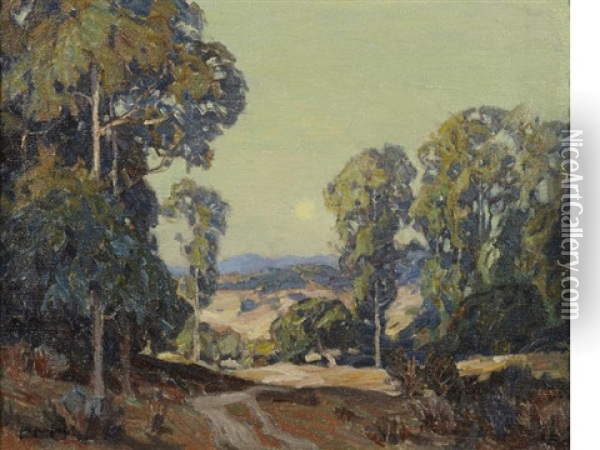 A Road Through A Eucalyptus Grove Oil Painting - Carl Oscar Borg
