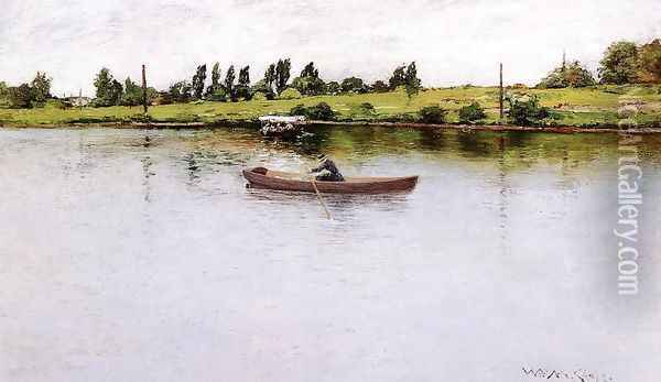 Pulling For Shore Oil Painting - William Merritt Chase