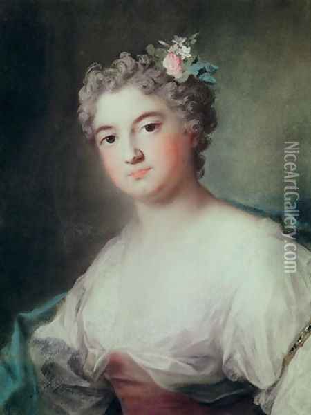 Portrait of Mademoiselle de Clermont, aged 23 Oil Painting - Rosalba Carriera