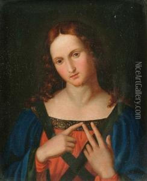 Salvator Mundi Oil Painting - Bernardino Luini