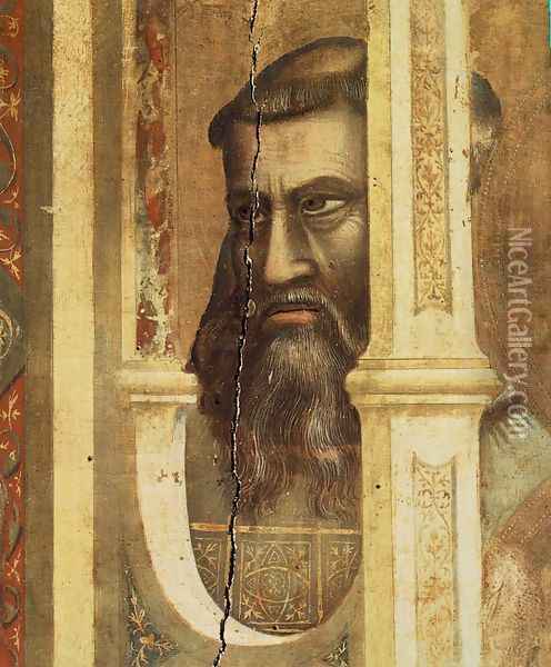 Ognissanti Madonna [detail: 1] (or Madonna in Maestà) Oil Painting - Giotto Di Bondone