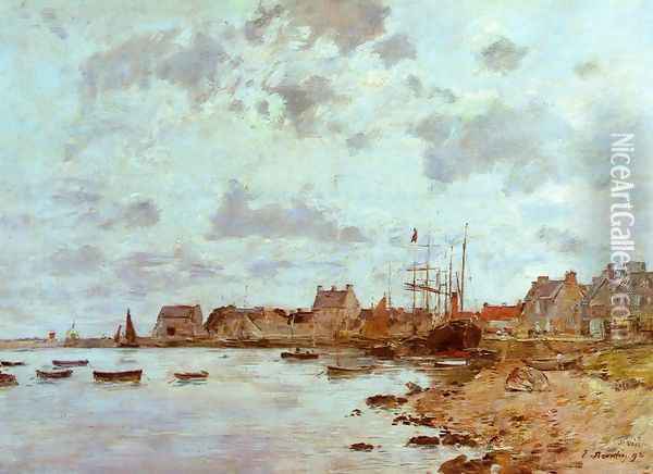 The Port at Saint-Vaast-la-Houghe Oil Painting - Eugene Boudin
