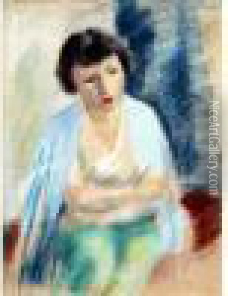 Portrait De Femme Oil Painting - Vera Rockline