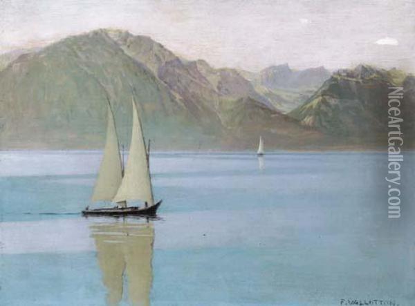 Barque Sur Le Leman Oil Painting - Felix Edouard Vallotton