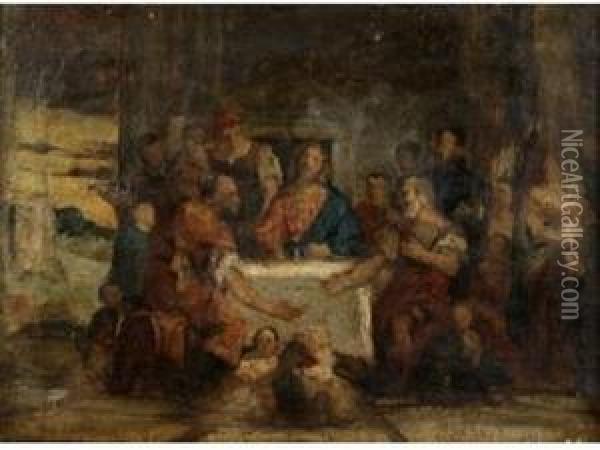 Le Repas Des Apotres Oil Painting - Gustave Moreau