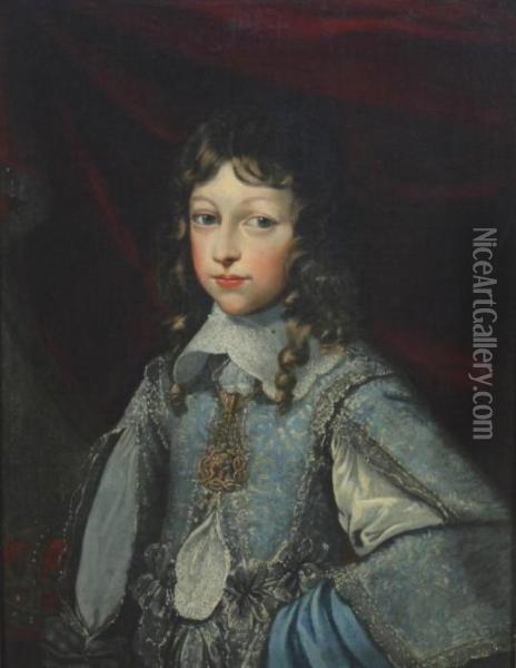 Portrait Of A Young Boy Oil Painting - Justus Sustermans