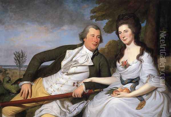 Benjamin and Eleanor Ridgely Laming 1788 Oil Painting - Charles Willson Peale