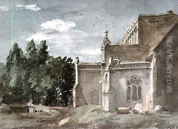 East Bergholt Church: View from the East Oil Painting - John Constable
