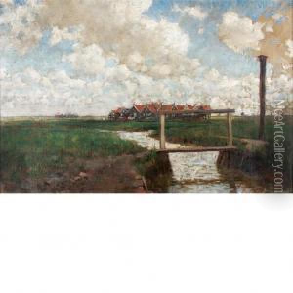 Island Of Marken Oil Painting - George Hitchcock