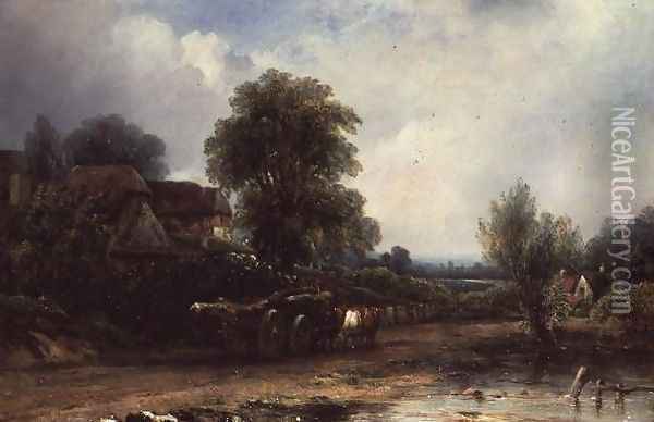 The Timber Wagon Oil Painting - Frederick Waters Watts