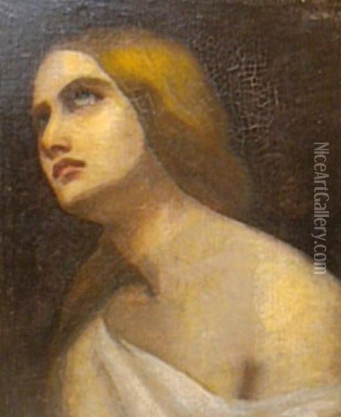 Reverie Oil Painting - Jean-Jacques Henner