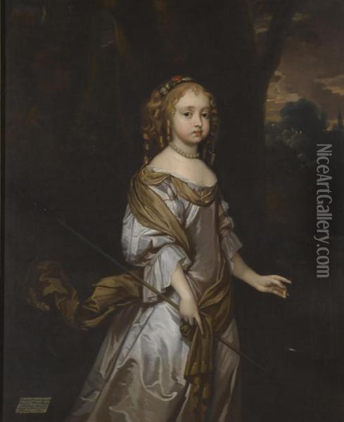 Portrait Of Lady Elizabeth Seymour (d.1697) When A Child Oil Painting - Sir Peter Lely