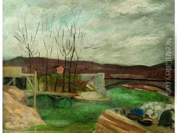 Le Pont Oil Painting - Paul Ullman